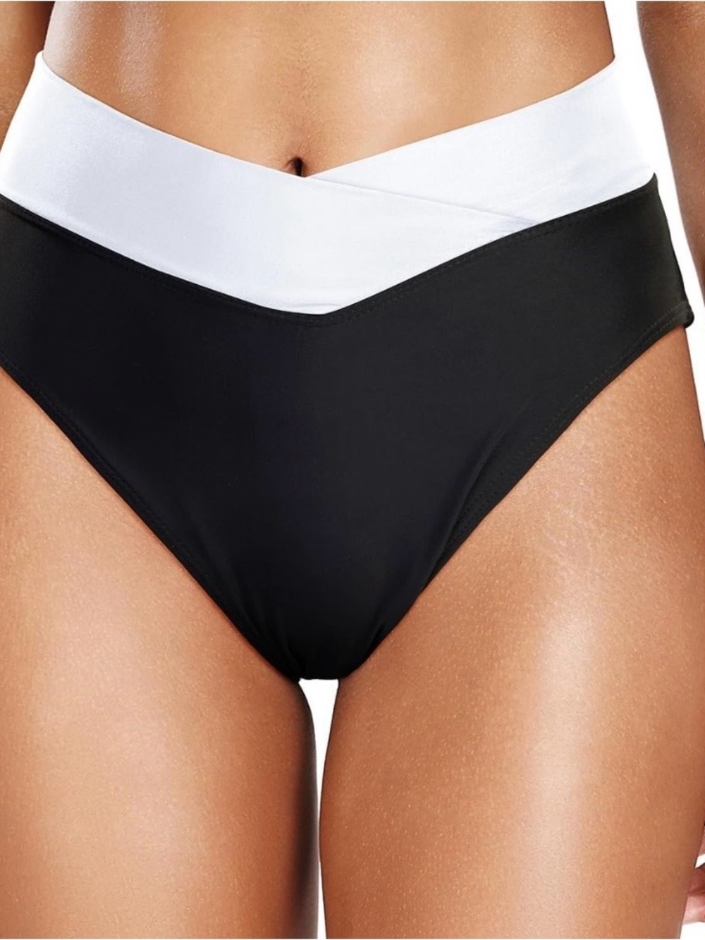 Black and White Swim Bottoms